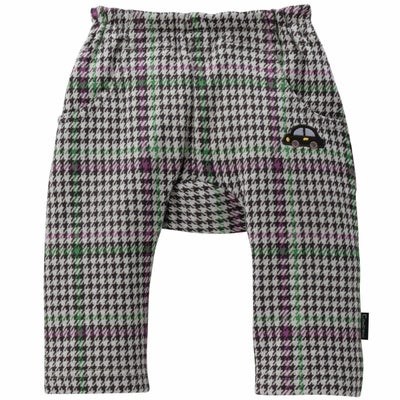 ラップパンツ車アップリケ（グレンチェック ジャカード）