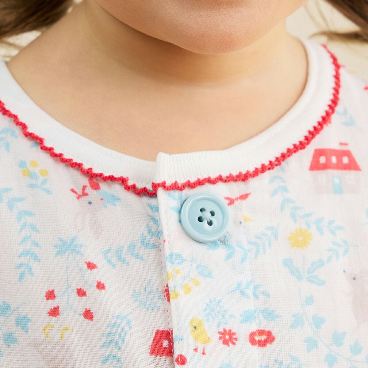 ともちゃん 期間限定☆特別価格6/2(火)まで】おなか安心ボタン付き半袖前開き